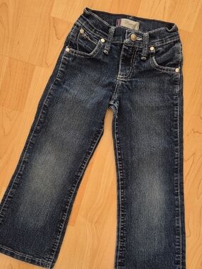 Wrangler Kids Cowgirl Indigo Blue Straight-Leg Jeans, 4Reg,